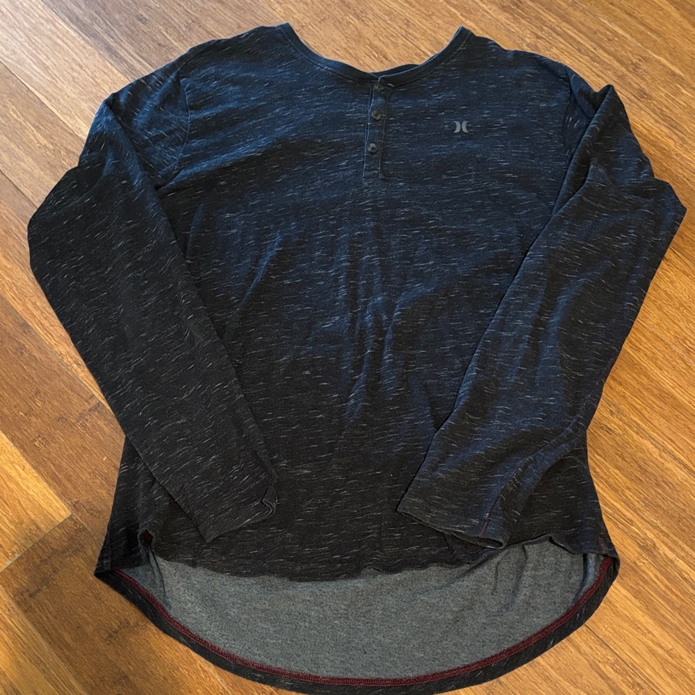Hurley Black Heather Crewneck with Subtle Logo